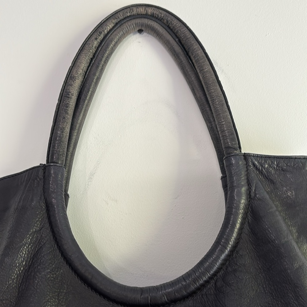 Anthropologie Illona Lattice‎ Black Leather Shoulder Bag - Picture 6 of 15
